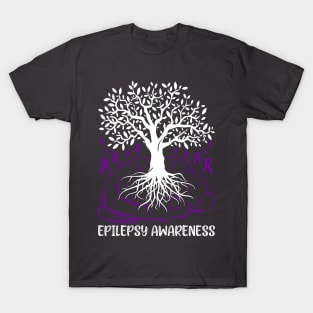 Epilepsy Awareness Epilepsy Awareness Ribbon Tree T-Shirt